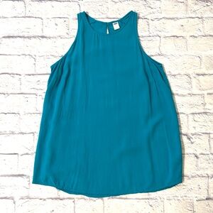 Old Navy Teal Blue Tank Top Blouse Sleeveless Lightweight Size Small